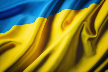 Ukraine flag background. Generative AI