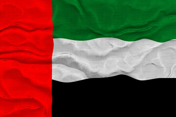 National flag of United Arab Emirates. Background  with flag  of United Arab Emirates