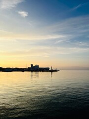 Obraz premium twilights seascape, sea horizon, reflection