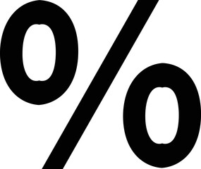 Percentage sign Vector Icon

