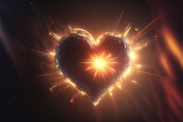 An exploding heart Generative AI