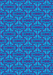 seamless pattern with blue tiles