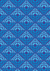 blue and white tiles