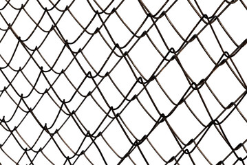 Background of metal mesh or wire on a white background