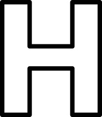 H alphabet Vector Icon
