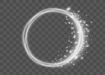 Round shiny frame background with light bursts. Technology background. Vector eps10.