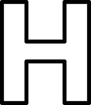 H alphabet Vector Icon
