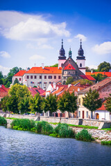 Trebic, Czech Republic. Charming historical city in Bohemia, world heritage.
