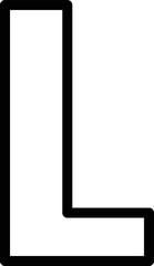L alphabet Vector Icon
