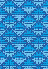 blue and white tiles