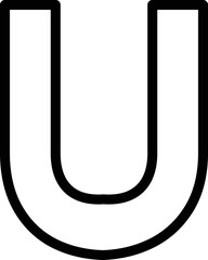 U alphabet Vector Icon  © Arslan Haider