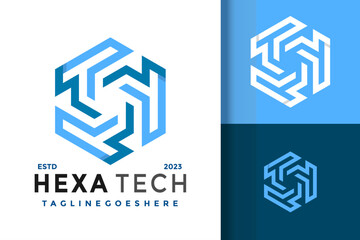 Tripel Letter T Hexagon Logo Logos Design Element Stock Vector Illustration Template