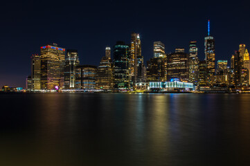 Fototapeta na wymiar New York Manhattan view at night
