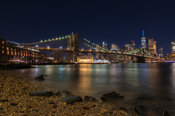 Fototapeta premium New York Manhattan view at night
