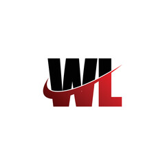 Letter WL simple logo design vector