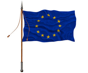 National flag of Europe. Background  with flag of Europe.