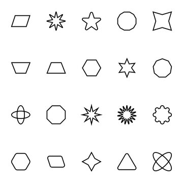 Outline icon for shapes