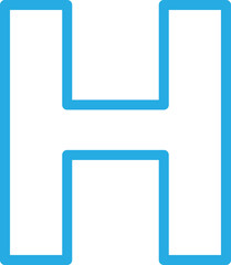 H alphabet Vector Icon

