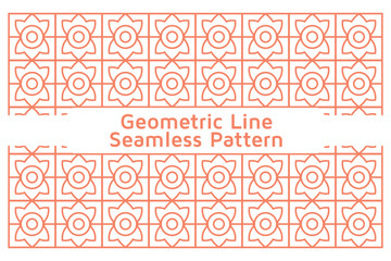 Seamless Vector Pattern in Geometric Line Ornamental Style