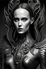 portrait of cyber woman 