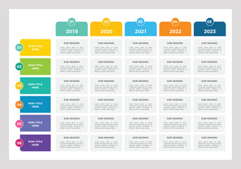 Tables Layout Design Vector Format, Infographics Table layout. Vector illustration for presentation