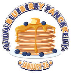 National Blueberry Pancake Day Design