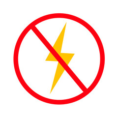 Obraz premium no electricity sign. no electricity icon with simple design