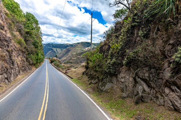beautiful mountain asphalt road in nature