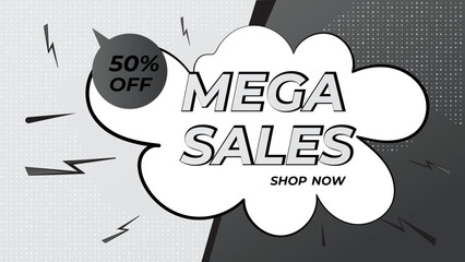 Final clearance sale design template. Black theme vector Illustration