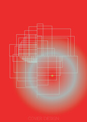 Minimal Minimal Geometric Vector Poster Design with Lines and Gradient Colorful Circles. Collection of Abstract Backgrounds for Covers, Flyers, Templates, Booklets, Cards, Brochures, Branding, etc.