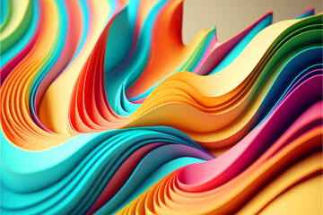 colorful abstract 3d graphic