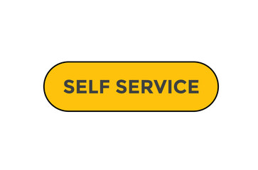 Self service button web banner templates. Vector Illustration