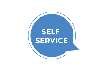 Self service button web banner templates. Vector Illustration