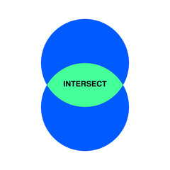 intersection icon symbol vector graphic illustration eps 