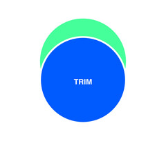 trim minus Abstract two circle overlap Venn diagram vector illustration eps 