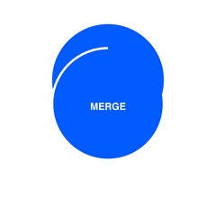 two merged circles icon vector illustration eps