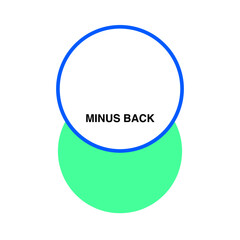 subtract back minus Abstract two circle overlap Venn diagram vector illustration eps 