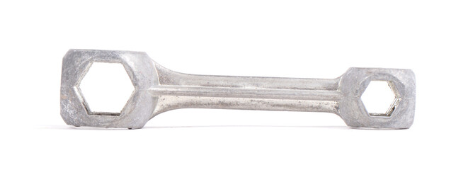 Old compact tool isolated on white