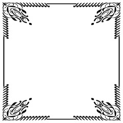 frame of floral flower border corner design leaf art plant ornament leaves elements art decoration vector