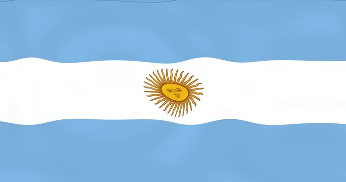 Argentina Flag Waving Video Background