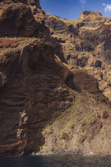 Masca Gorge in Tenerife, Canary Islands, view from the ocean