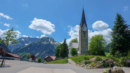 Kirchturm in der Nähe von Oberstdorf