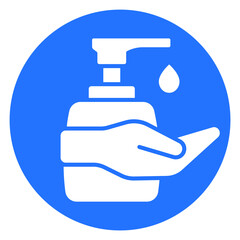 Hand sanitizer, use antiseptic, antibacterial gel icon