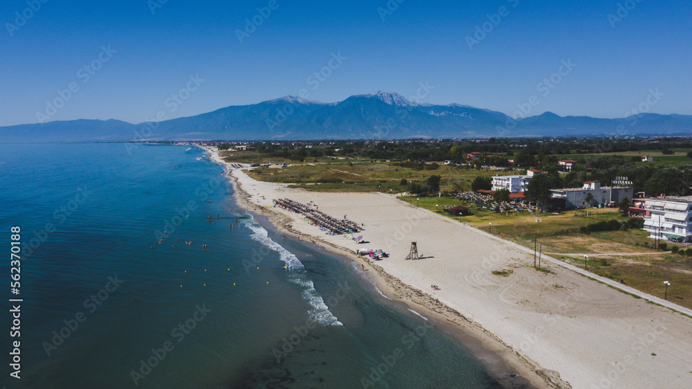 Poster Drone photo of Korinos beach