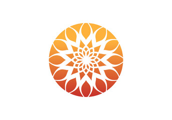 Abstract elegant flower logo icon vector design. Universal creative premium symbol background