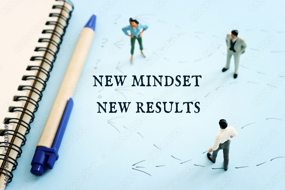 Poster concept image of people thinking about solving a problem and looking for a right way