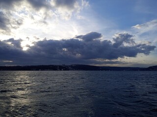 clouds over the sea