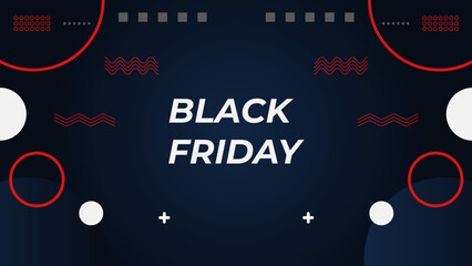 Black Friday, Big Sale, creative template on flat design. Dark blue design vector
