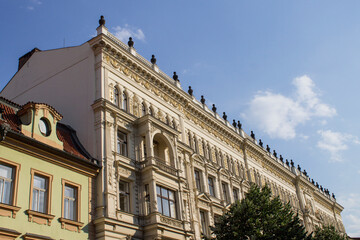 Fototapeta na wymiar Prague, Czech Republic, July 2017, An old beautiful building