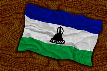 National flag  of Lesotho. Background  with flag  of Lesotho